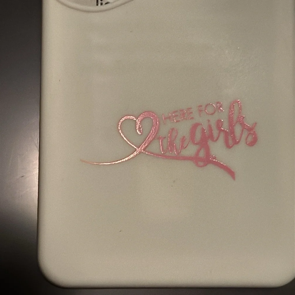 White Phone Card Holder / here for the girls